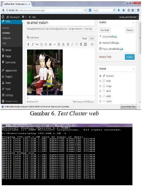 Gambar 6. Test Cluster web