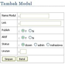 Gambar 4. 26  Tampilan edit modul 