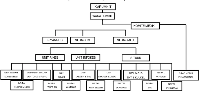 Gambar 4.1 Struktur Organisasi Rumah Sakit Tingkat II Putri Hijau Kesdam I/BB  Medan 