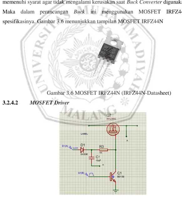Gambar 3.6 MOSFET IRFZ44N (IRFZ44N-Datasheet)  3.2.4.2  MOSFET Driver 