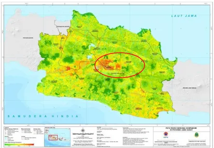 Gambar 1. Peta Risiko Gempa Bumi Provinsi Jawa Barat 