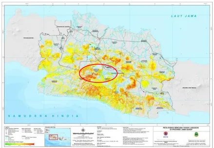 Gambar 5. Peta Risiko Tanah Longsor Provinsi Jawa Barat 