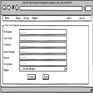 Gambar 2.10. Desain Tampilan  Halaman Input Data Pesanan 