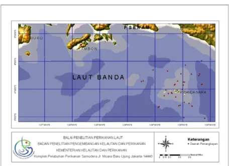 Gambar 2. Lokasi penelitian di perairan Laut Banda.