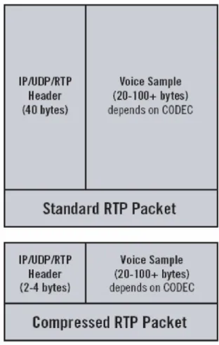 Gambar 4. RTP dan cRTP Packet