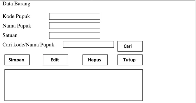 Gambar III.16 Desain  Form Input  Data Pelanggan Data Barang 