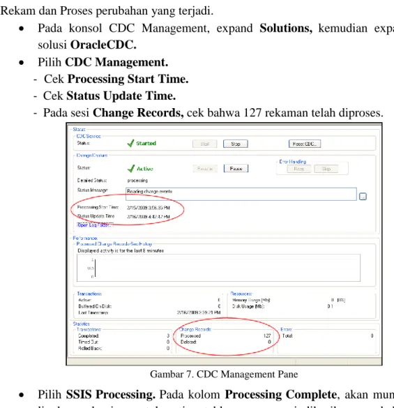 Gambar 7. CDC Management Pane 