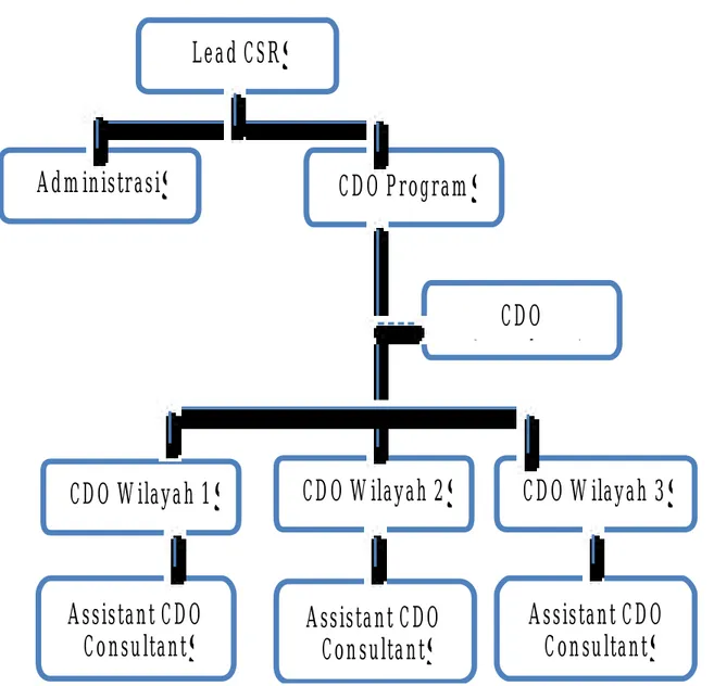 Gambar Struktur Organisasi model dukungan konsultan