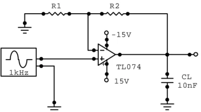 Gambar 3. Blok diagram non-inverting amplifier  dengan beban kapasitif 