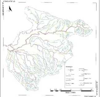 Gambar 4. Peta Pembagian Orde Sungai 