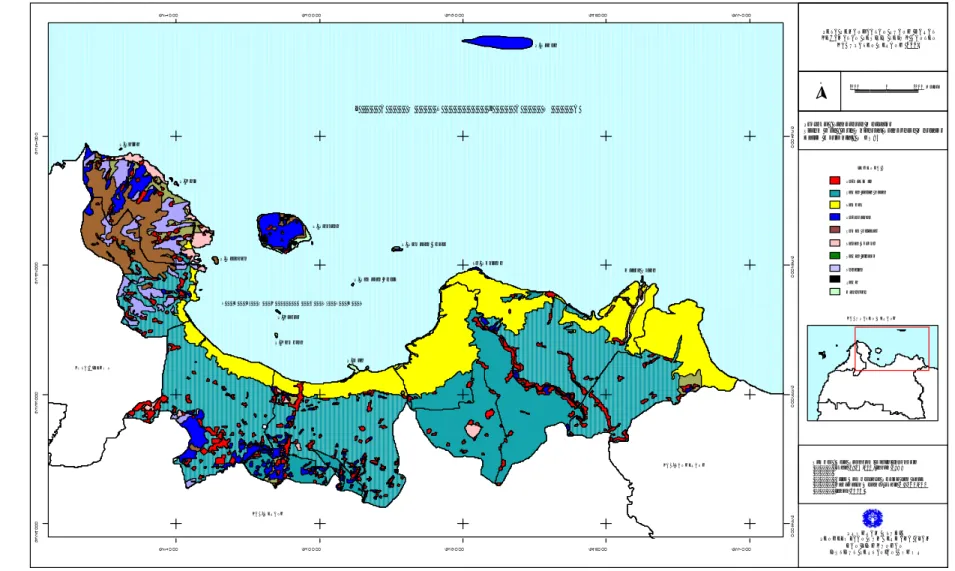 Gambar 10. Peta pemanfaatan ruang darat kecamatan pesisir Teluk Banten Kabupaten Serang 2007 