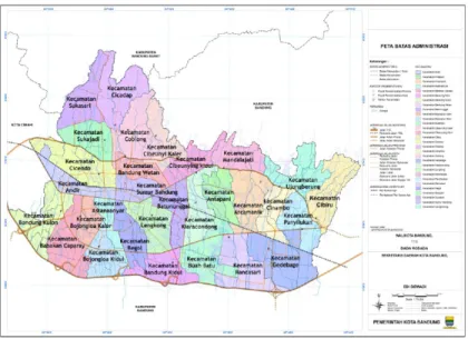 Gambar 2. Peta Wilayah Administratif Kota Bandung 