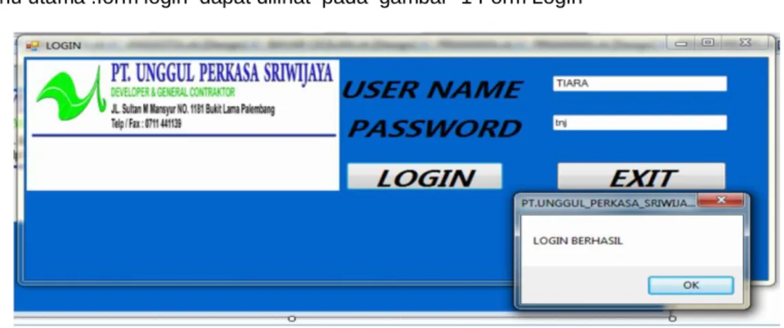 Gambar 1. Form Login 