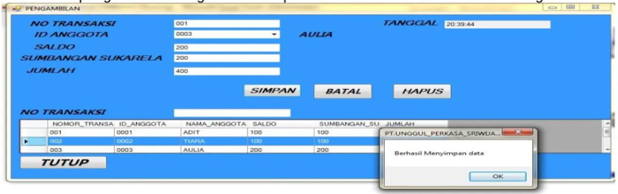 Gambar  5. Form Petugas 