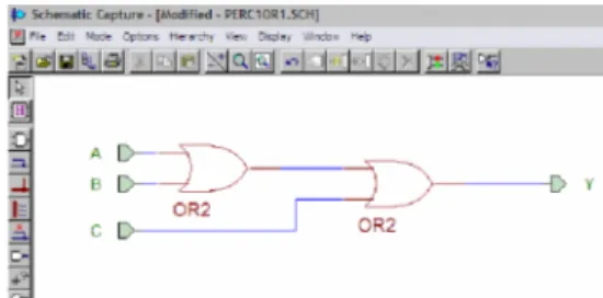 Gambar 18 : Schematic editor gerbang OR