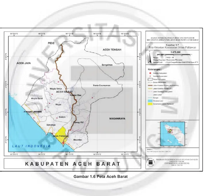 Gambar 1.6 Peta Aceh Barat 
