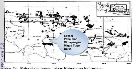 Gambar 24.  Potensi cadangan migas Kabupaten Indramayu  