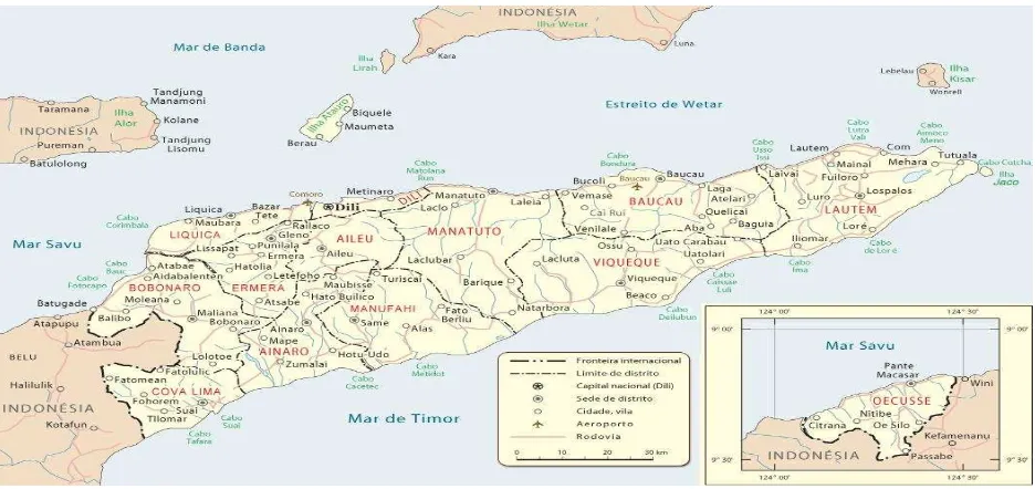 Figure 1. Map of Timor-Leste 
