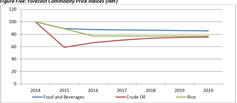 Figure Five: Forecast Commodity Price Indices (IMF) 