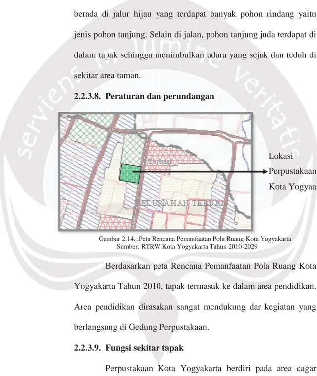 Gambar 2.14. .Peta Rencana Pemanfaatan Pola Ruang Kota Sumber: RTRW Kota Yogyakarta Tahun 2010-2029