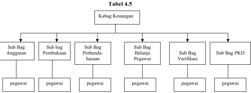 Tabel 4.5 Kabag Keuangan   