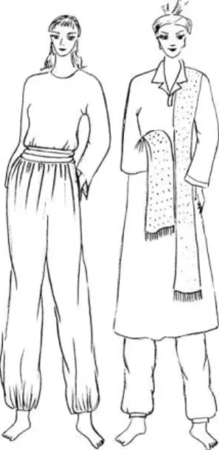 Gambar 18. Macam-macam bentuk celana  Sumber: Ernawati dkk (Tata Busana) 