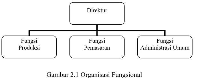 Gambar 2.1 Organisasi Fungsional Sumber: R.A Supriyono, 2001, hal 16 