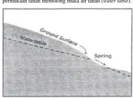 Gambar 1. Mata air depresi (depression spring) 