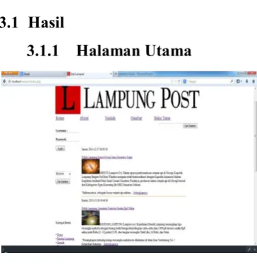 Gambar 5.  Halaman Utama
