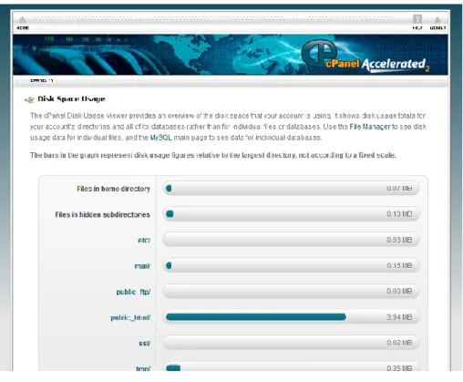 Gambar 29. Disk space usage 