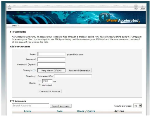 Gambar 31. FTP accounts 