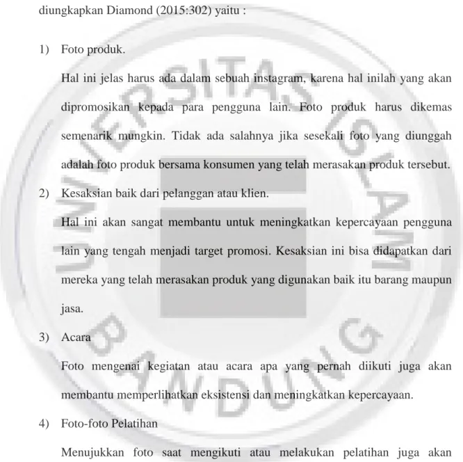 Foto  mengenai  kegiatan  atau  acara  apa  yang  pernah  diikuti  juga  akan  membantu memperlihatkan eksistensi dan meningkatkan kepercayaan