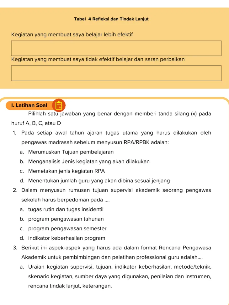 Tabel  4 Refleksi dan Tindak Lanjut 