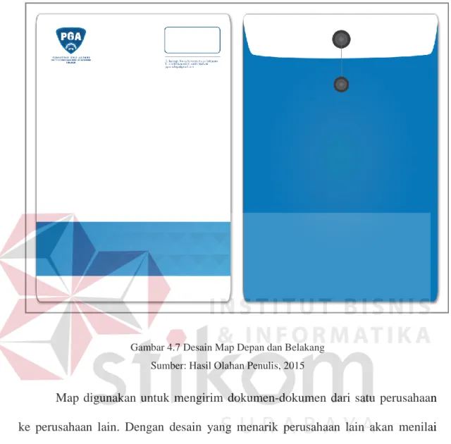 Gambar 4.7 Desain Map Depan dan Belakang  Sumber: Hasil Olahan Penulis, 2015 