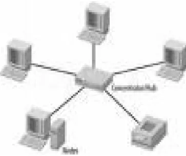 Gambar 2.2 Topologi Star  Sistem Client / Server 
