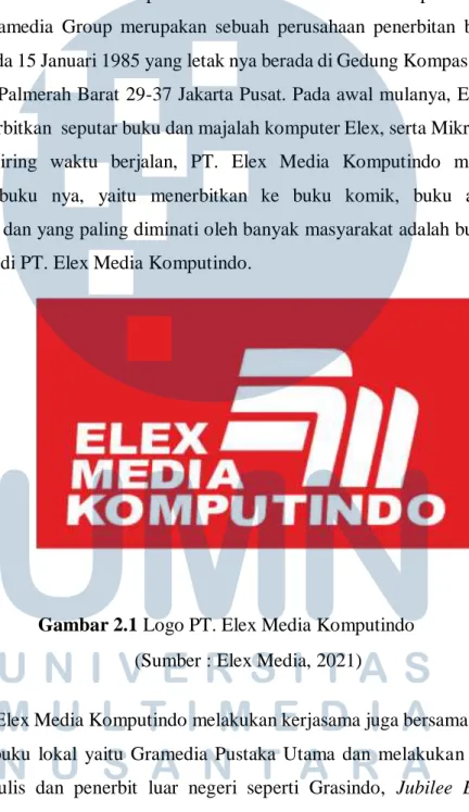 Gambar 2.1 Logo PT. Elex Media Komputindo           (Sumber : Elex Media, 2021) 