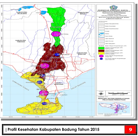 Grafik 2.1 Peta Kabupaten Badung 