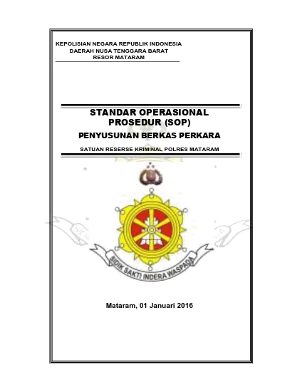 STANDAR OPERASIONAL PROSEDUR (SOP)