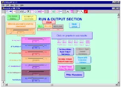 Gambar 7.  Menu ‘Run &amp; Output’ dalam Wanulcas.stm