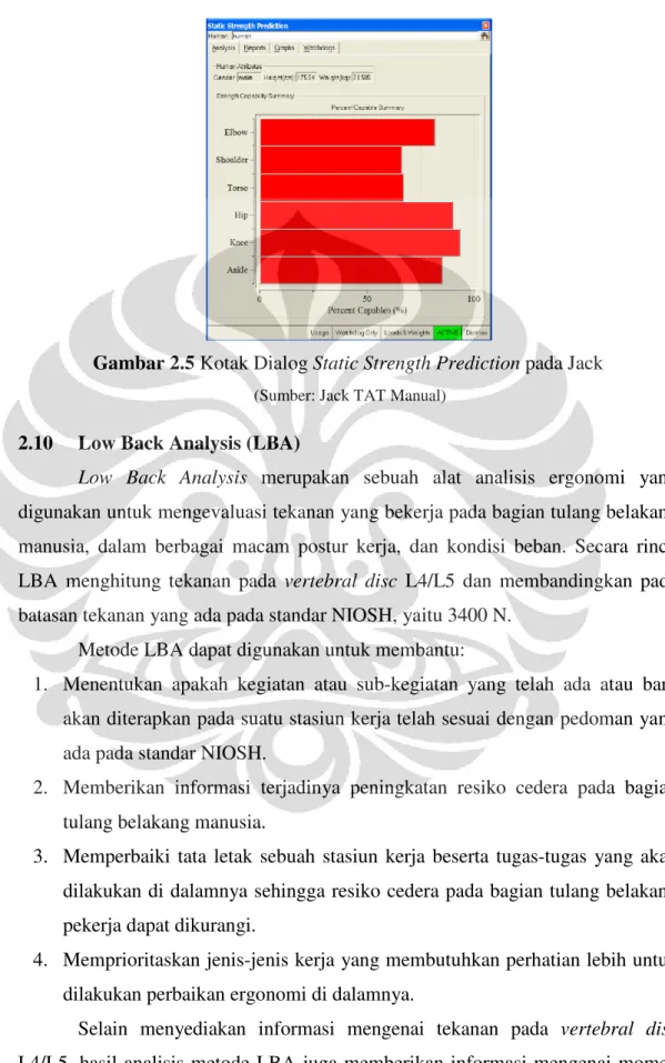 Gambar 2.5 Kotak Dialog Static Strength Prediction pada Jack 