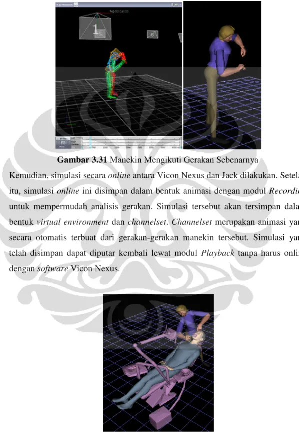 Gambar 3.32  Manekin dalam  Virtual Environment    