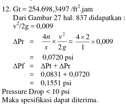 Tabel LC.17 Komposisi bahan masuk ke Flash Drum (S-101) 