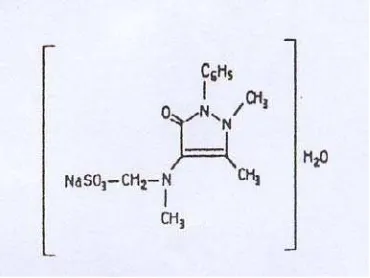 Gambar 2.1. Struktur kimia antalgin 