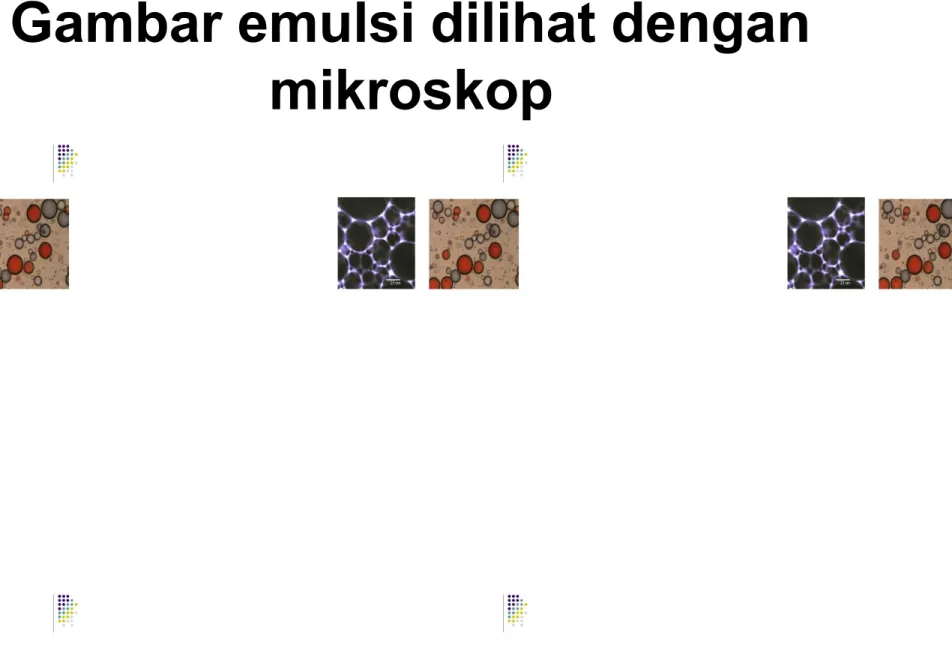 Gambar emulsi dilihat dengan mikroskop