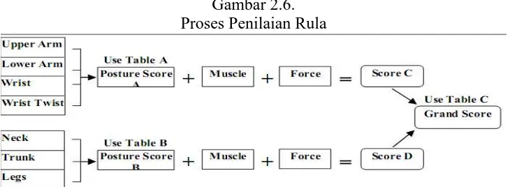 Gambar 2.6. Proses Penilaian Rula 