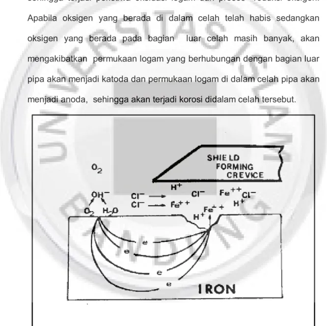 Gambar 3.2  Korosi celah  