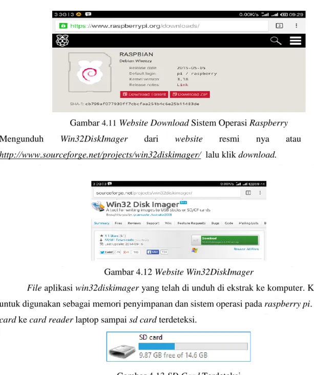 Gambar  4.11  Website Download Sistem Operasi Raspberry 
