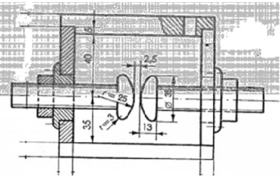 Gambar 1. Perancangan elektroda pengujian tegangan tembus minyak  transformator [4] 