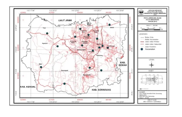 Gambar 1.3 Peta Jaringan Jalan Kota Semarang Tahun 2012