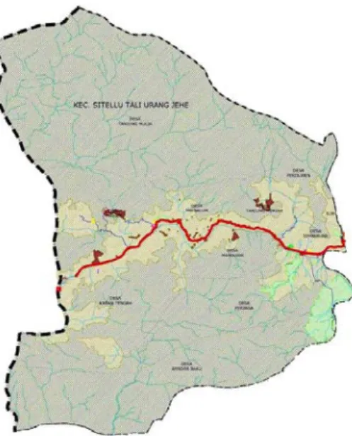 Gambar 3.2 : Peta Wilayah Kecamatan Salak 